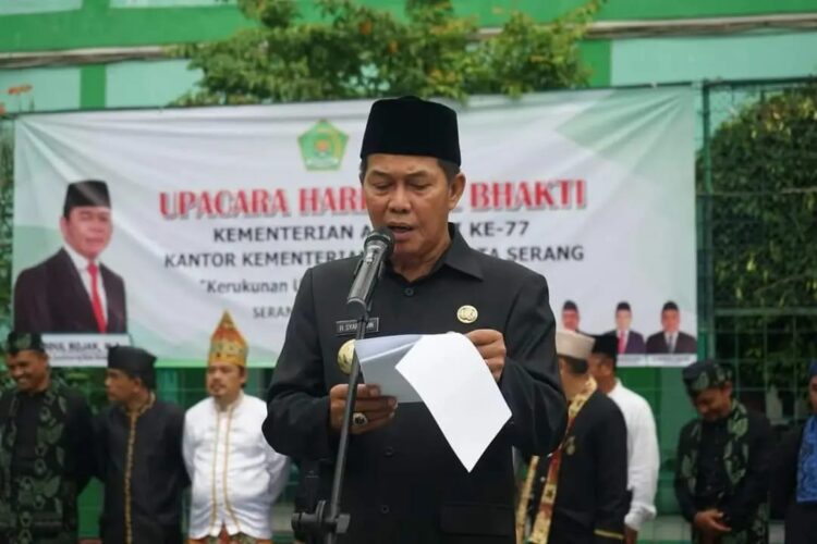Jadi Pembina Upacara Hari Amal Bhakti ke 77 Kemenag, Walikota Serang Sampaikan Amanat Kemenag RI